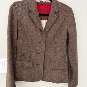 Jacob Women's Herringbone Brown Blazer